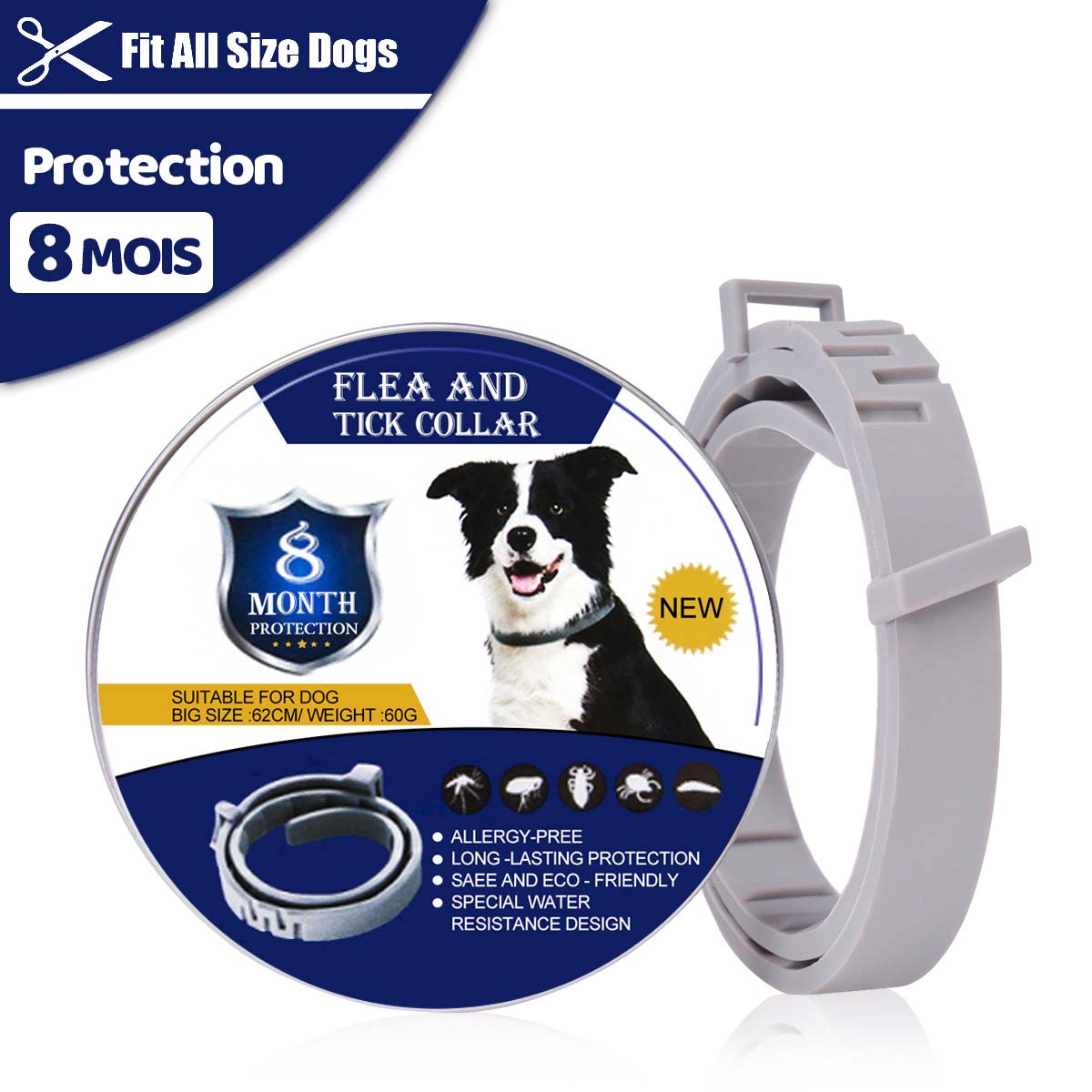 Collier Anti Puces et Tiques Chien